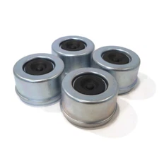(Pack of 4) Grease Caps, 2.72", with Rubber Plugs for 8 Lug Hub, Trailer Axles