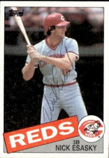 Nick Essay 1985 Topps Reds authentic autographed card