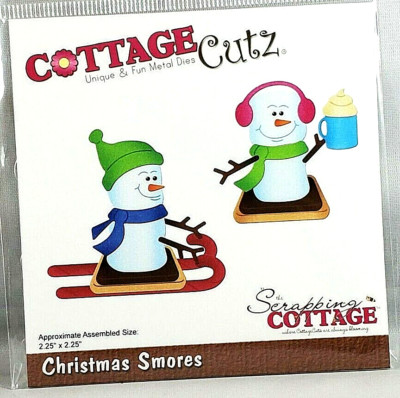 CottageCutz Christmas Smores Sledding Metal Cutting Die CC-944 Winter Cocoa Mug