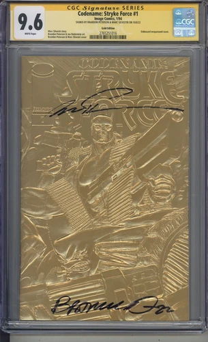 Codename: Stryke force # 1 CGC 9.6 SS Marc Silvestri & Brandon Peterson GOLD