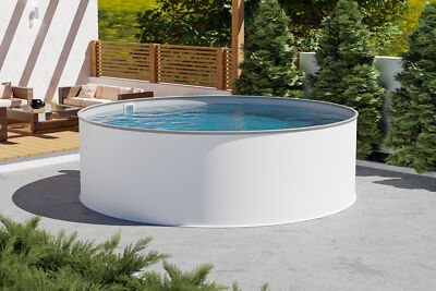 Schwimmbad Rundpool Pool Rundbecken 3,50x1,20m Folie 0,8 mm grau Schwimmbecken