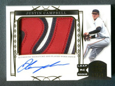 2022 Leaf Trinity Autographs Gold Foil #BAJC3 Justin Campbell 14/5 14/50 A40 219