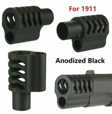 Aluminum 1911 .45 ACP/.38/9 Muzzle Brake Compensator , Anodized Black