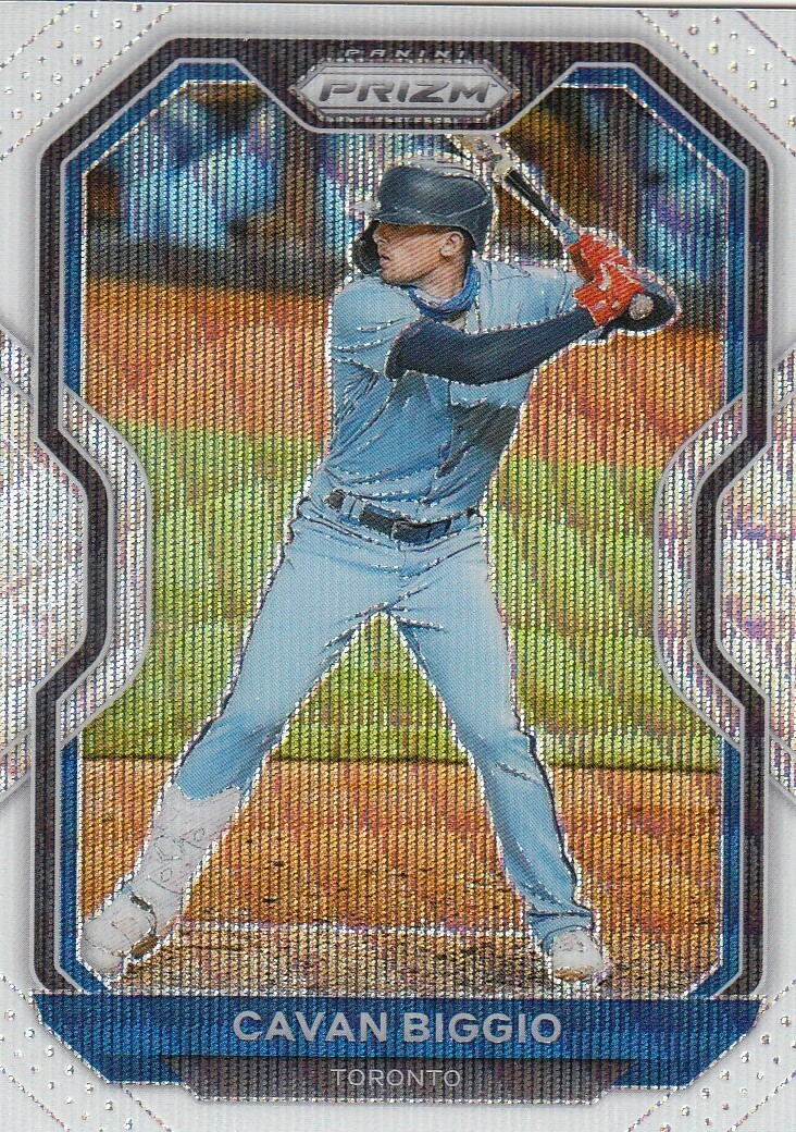 CAVAN BIGGIO PRIZM WHITE WAVE REFRACTOR BLUE JAYS #155 2021 21 PANINI PRIZMS