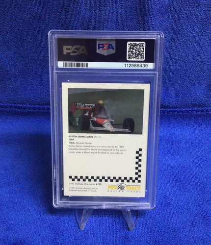 1991 PRO TRAC'S FORMULA ONE AYRTON SENNA (4) CARD - PSA 7 LOT. - Picture 9 of 11