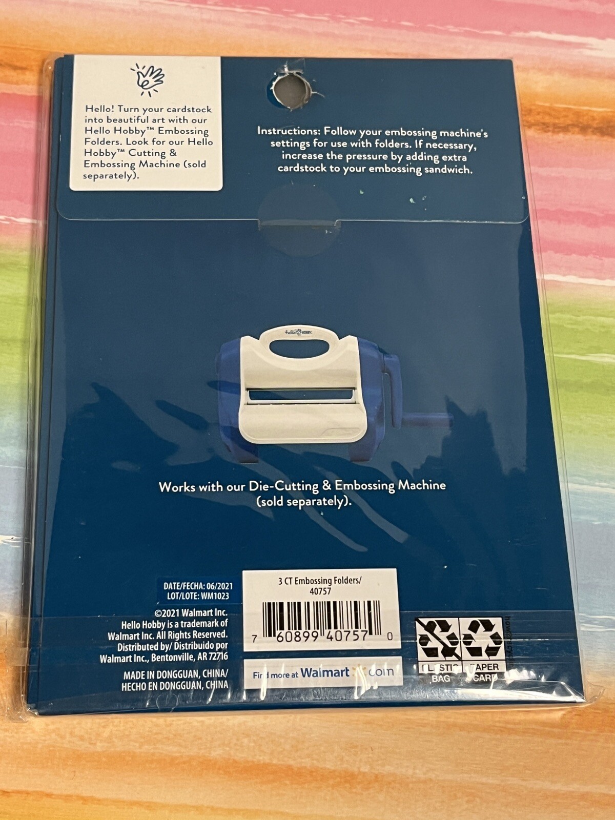 NEW Hello Hobby Embossing Folders fits A2 cards package of 3