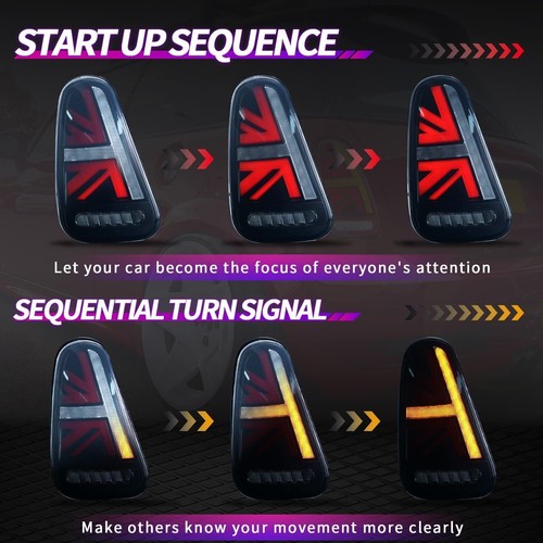 LED Rückleuchten Sequenzieller Blinker für Mini R50 R52 R53 Cooper mit E-mark - Bild 5 von 12
