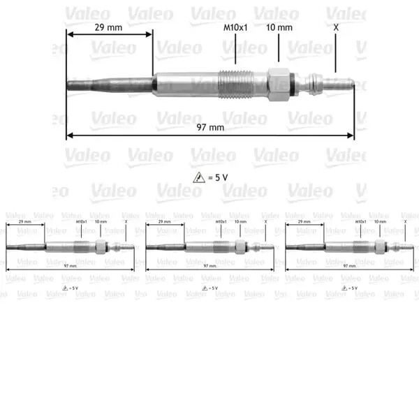4 x Candela a incandescenza VALEO per AUDI, SEAT, SKODA, VW A2, A3, A3 8P, A3