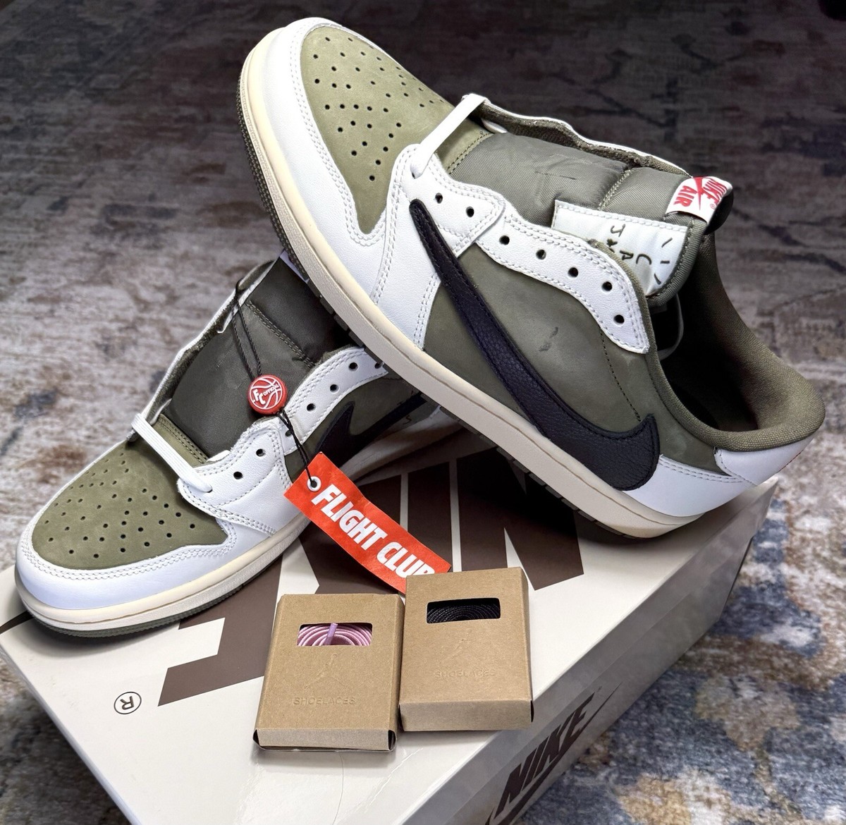 9.5 - Brand New Travis Scott x Air Jordan 1 Low OG “Medium Olive