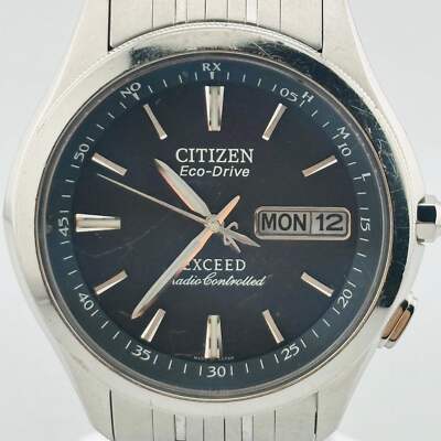 CITIZEN Eco Drive EXCEED H100-T010164 Solar Windschutzscheibe hat Kratzer 37,0mm
