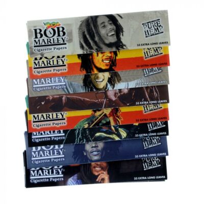 Bob Marley Rolling Paper King Size Pure Hemp 110mm (8 Booklets, 264 Leaves)