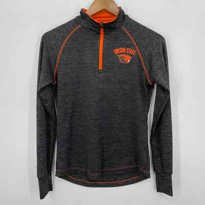 Oregon State Beavers Pullover Sweatshirt Women's Size S Gray 1/4 Zip Colosseum