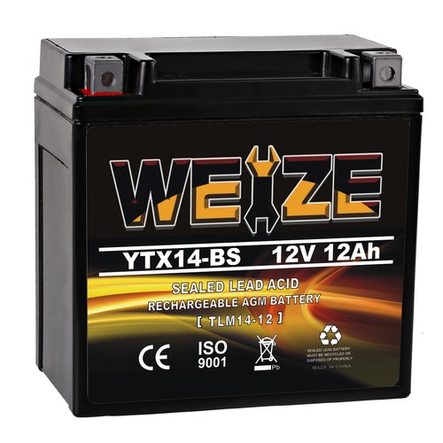 YTX14-BS Battery for Yamaha Raptor 660R 