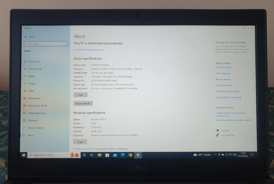 Dell Latitude 7280 · i7-7600 · 16GB · 512GB, photo 4 of 5