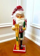 2021 Wooden Ski Santa Nutcracker