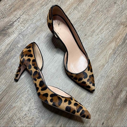 J. Crew Calf Hair Leopard Print D'orsay 