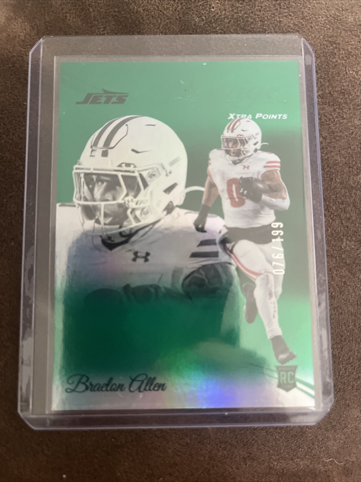 Braelon Allen 2024 Panini Prestige RC Green Premium Xtra Points /199 #365 Jets