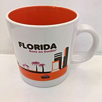  DUNKIN DONUTS COFFEE MUG CUP FLORIDA 2012 Space Shuttle Collector Mug CERAMIC