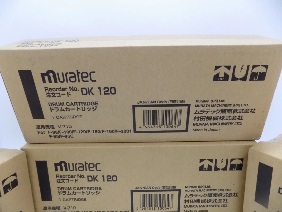 Lote 4 Cartuchos de Tinta Muratec DK-120 Tambor Impresora Muratec F-98 100 120 150 DK120 Foto 2 de 2