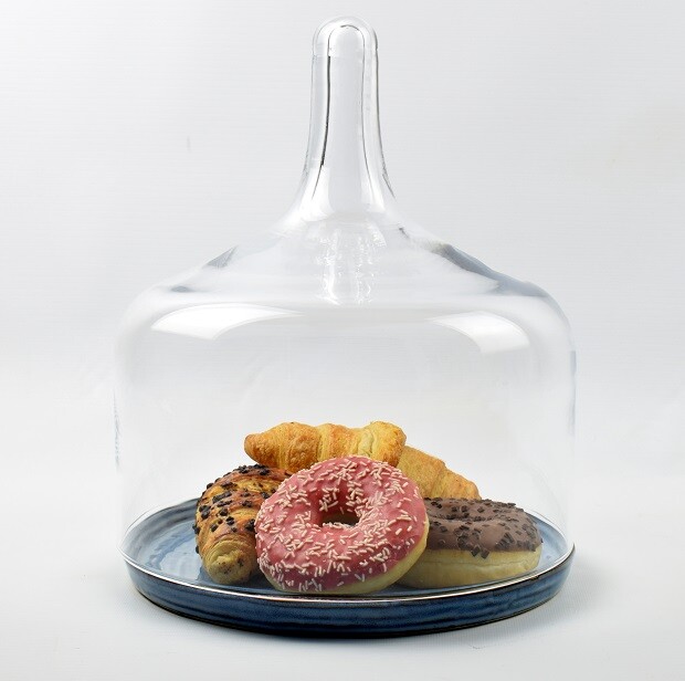 Hand-Blown Glass Dome Cloche H:29 cm x 25 cm