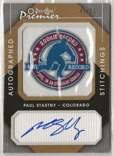 2007-08 OPC Premier Autographed Premier Stitchings #APSST Paul Stastny 40/50