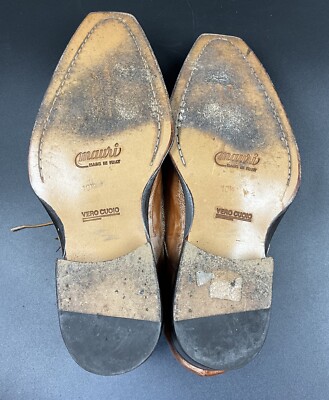 Rare MAURI Mens Brown Crocodile Alligator Shoes Size 10 1/2  display picture 1