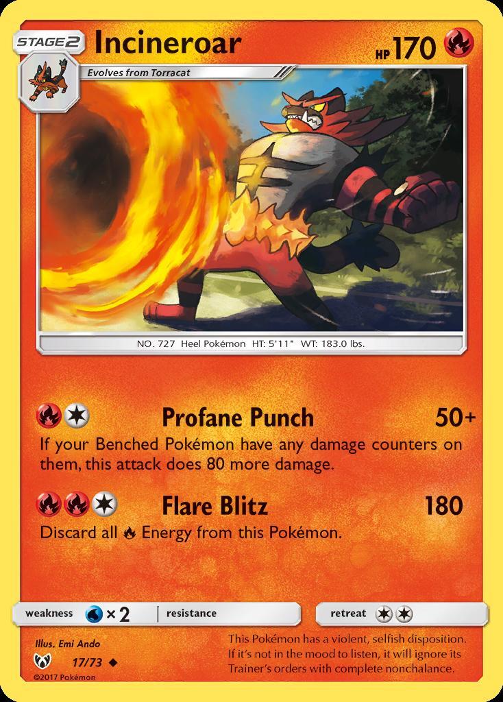 Pokemon Incineroar (17/83) Shining Legends LP