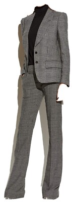 NWOT TOM FORD Prince of Wales Blazer Jacket Suit Plaid Checked EU38 Woman RARE S