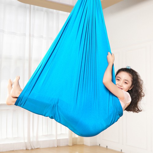 Columpio para niños hamaca interior yoga terapia niños autismo 280x150cm DE - Imagen 31 de 88