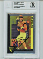 Trevor Lawrence AUTO Rookie 2021 Panini Chronicles Flux BAS Beckett COA On-Card