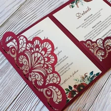 Metal Die Cuts Wedding Invitation Lace Flower Border Cutting Dies Cut Stencil...