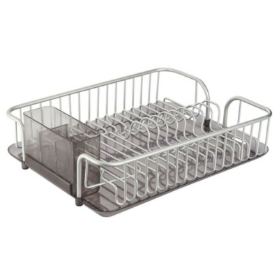 InterDesign, Rust-Proof Self Draining Dish Drying Rack + Drain Board