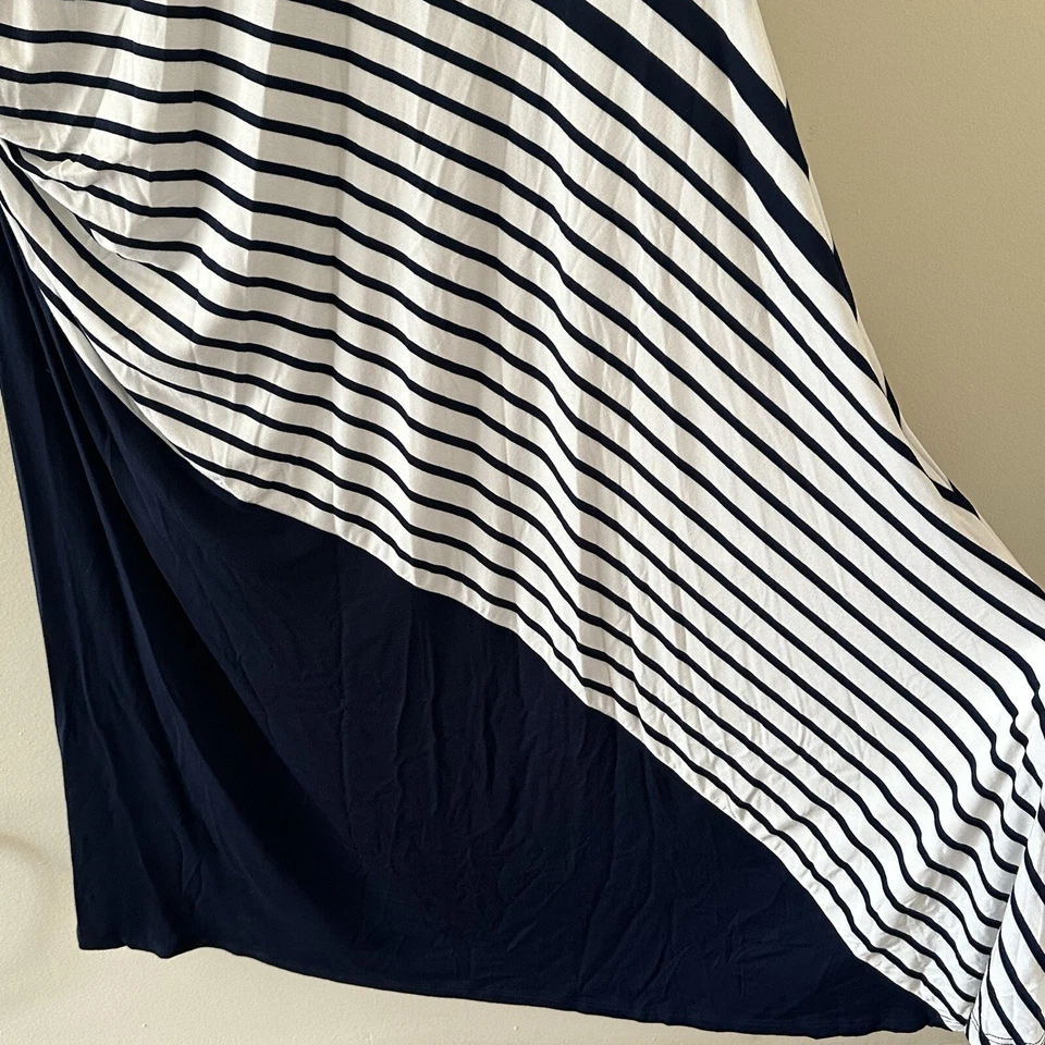 Soft Surroundings Blue White Striped Vela Infinity Maxi Dress Stretch Size 2X - Image 4 of 4