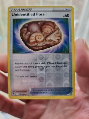 Pokemon Unidentified Fossil 157/189 Astral Radiance Reverse Holo Uncommon