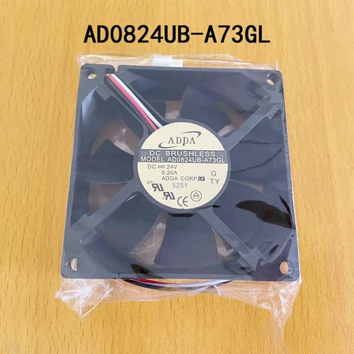 For ADDA New AD0824UB-A73GL Server Fan 24VDC 0.26A 80*80*25mm Silent Cooling Fan