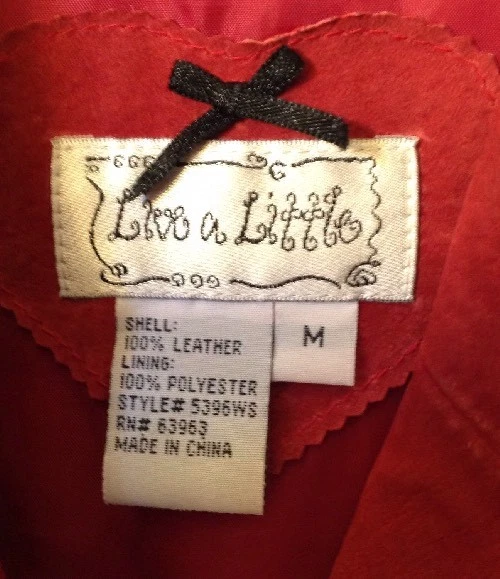 Blazer Live A Little de gamuza roja mediana para mujer Foto 4 de 4