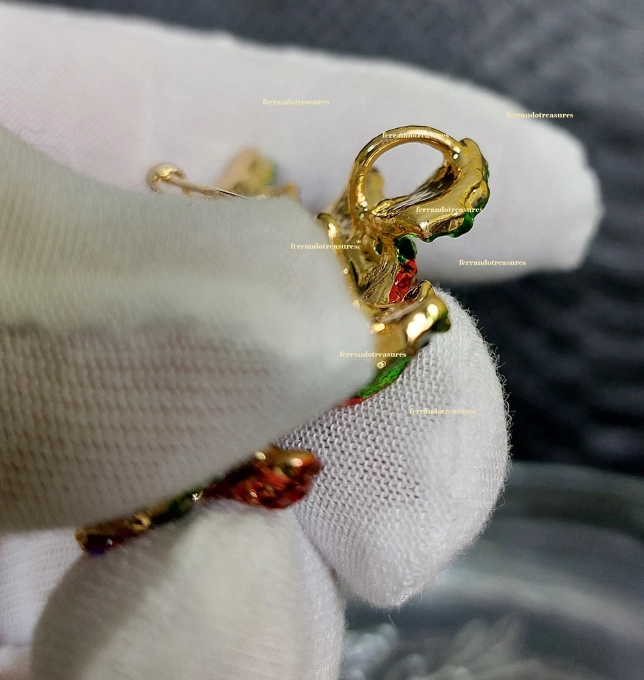 Broche prendedor/colgante bolsa dorada con diamantes de imitación de cristal de Navidad - VIDEO Foto 4 de 4