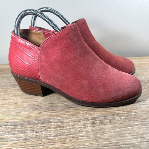 Vionic Marissa Womens Size 6.5 Shoes Pink Suede Ankle Booties Zip Up Casual