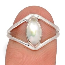 Cultured Fresh Water Pearl 925 Sterling Silver Ring Jewelry s.6.5 CR73044
