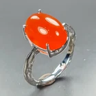 Vintage ring Natural Carnelian Ring 925 Sterling Silver Size 8 /R469697