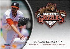 DAN STRAILY 2015 Choice Fresno Grizzlies #24 Marshall Thundering Herd Astros 🔥