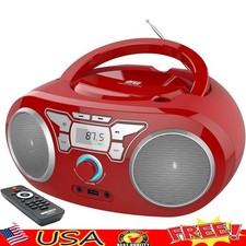 CD Player Boombox Bluetooth Stereo FM Radio Remote AUX USB Portable Sound System