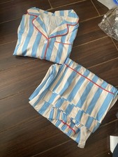 Women  s Striped Pajama Set Sz: M