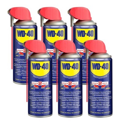 6x WD-40 400ml Smart Straw Rostlöser & Schmierfett   Maschinenöl für Werkstatt