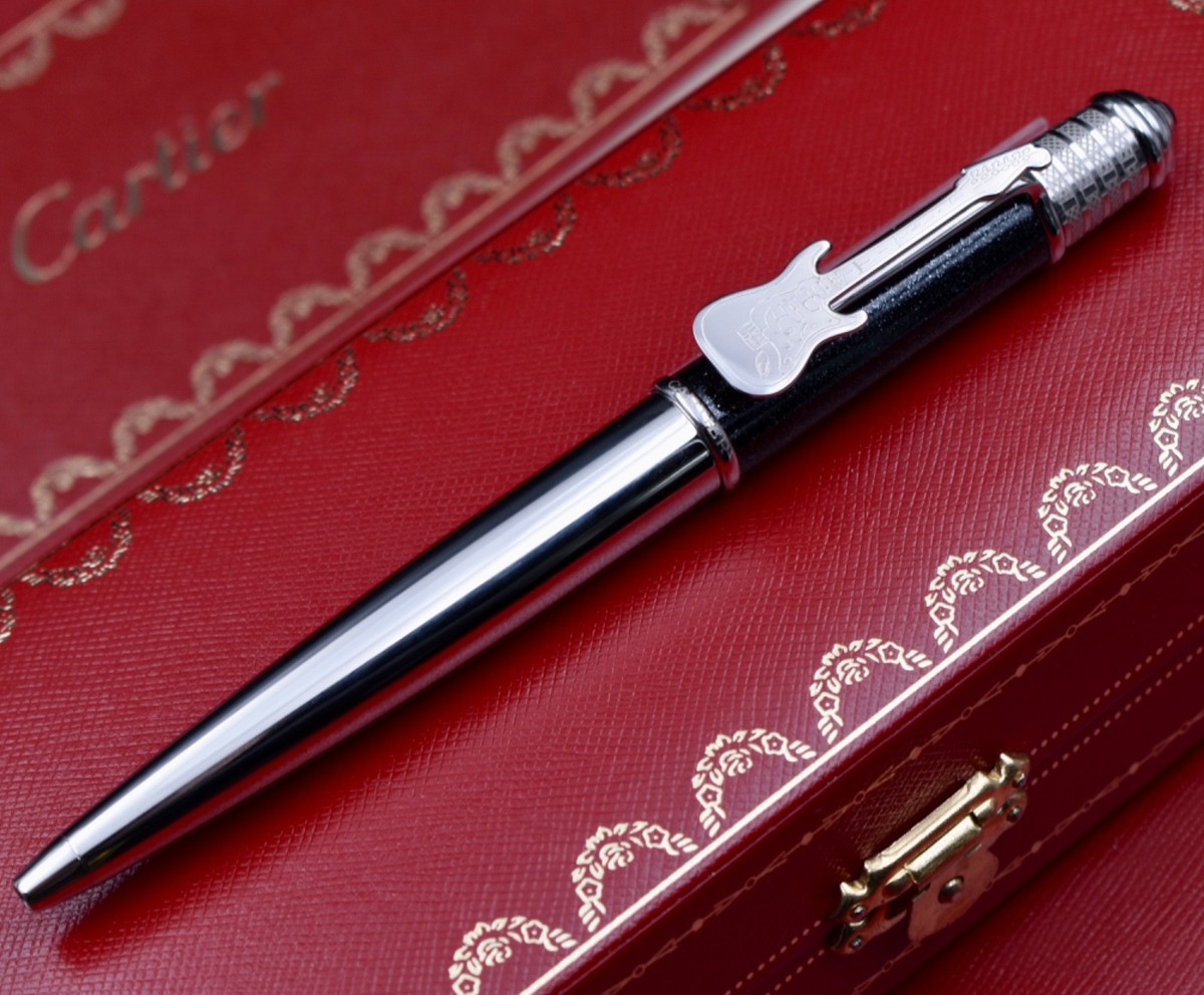 CARTIER 2007 Diabolo R'n'R Guitare Glitter Decor & Black Cabochon