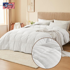 Puredown  Goose Feather down Comforter King Size - All Season Duvet Insert Ultra
