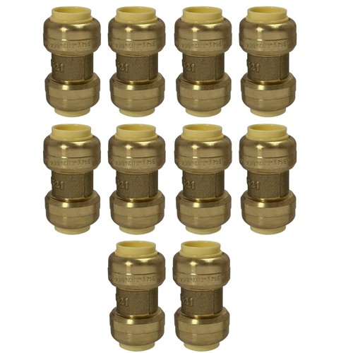 10 PCS PushFit Coupling Brass Push To Connect Plumbing Pipe Fittings Part