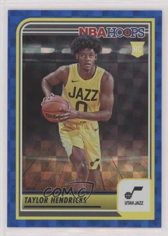 2023-24 Panini NBA Hoops Rookies Hyper Blue Taylor Hendricks #236 1d5e