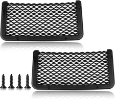 2PCS Car Mesh Net Pocket Organizer – 9x4" Framed Storage for Auto, RV, Boat