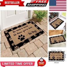 Charming Dog Doormat - Funny Welcome Mat with Non-Slip Grip - 30" x 18"